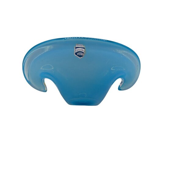 Vintag Italian Azzura Blue Clamshell Vase - Picture 8 of 14